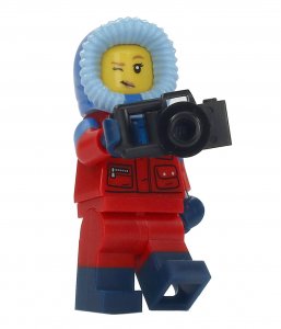 Figurka LEGO  Fotografka divočiny zepředu