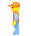 Figurka LEGO Technik v reflexní vestě z boční strany