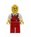 Figurka LEGO Zloděj v červených montérkách bez helmy