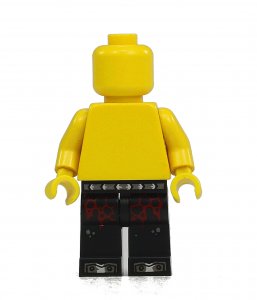 Figurka LEGO Černé nohy s červenými znaky zepředu