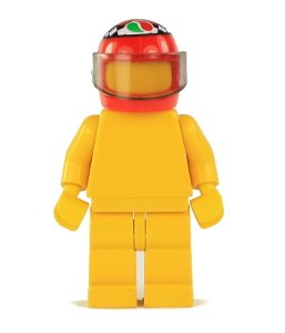 Figurka LEGO Závodní přilba červená zepředu