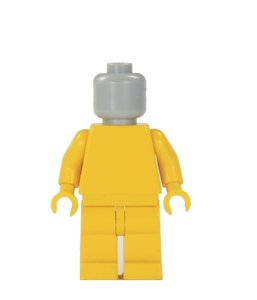 Figurka LEGO Šedá hlava zepředu