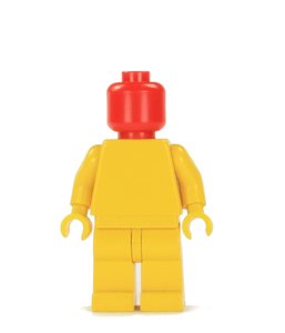 Figurka LEGO Světle červený hlava zepředu