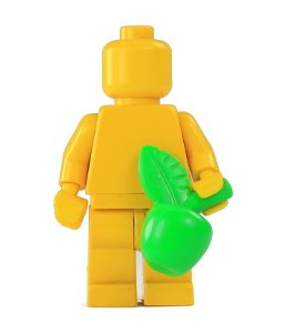 Figurka LEGO Zelené jablko zepředu