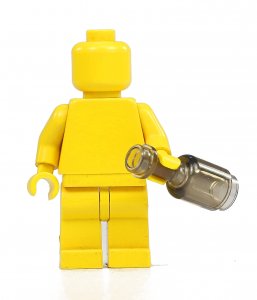 Figurka LEGO Láhev průhledná zepředu