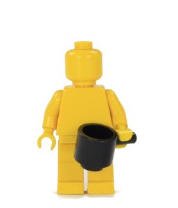 Figurka LEGO Černý hrnek zepředu