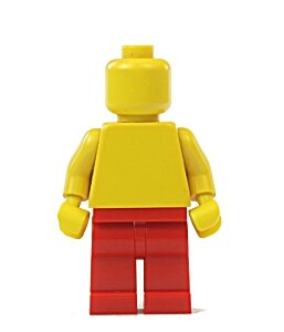 Figurka LEGO Světle červené nohy zepředu