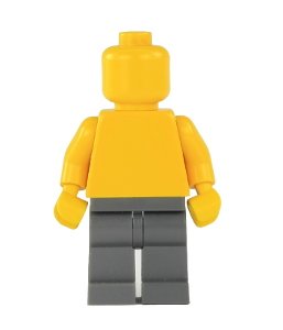 Figurka LEGO Tmavě šedé nohy zepředu