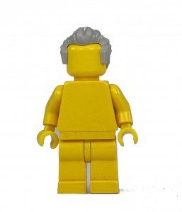 Figurka LEGO Šedé vlasy s kouty zepředu