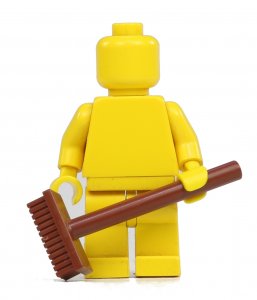 Figurka LEGO Smeták hnědý zepředu