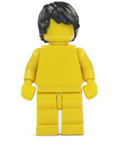 Figurka LEGO Černé zčesané vlasy zepředu