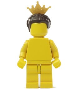 Figurka LEGO Hnědé vlasy s korunou zepředu