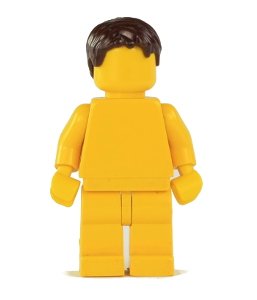 Figurka LEGO Krátké rozcuchané vlasy hnědé zepředu