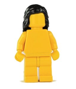 Figurka LEGO Dlouhé černé ženské vlasy zepředu