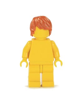 Figurka LEGO Zrzavé zčesané vlasy zepředu